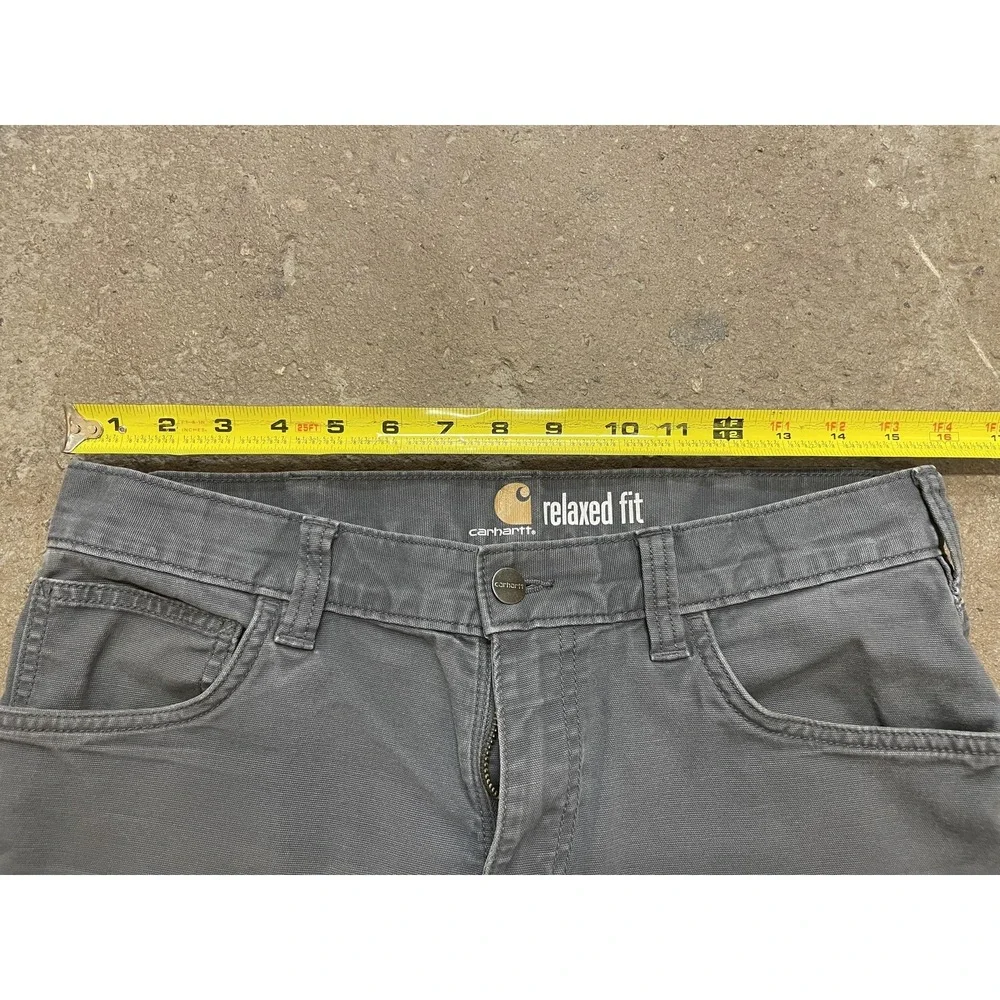 Carhartt Pants‎ Mens 32x28 Gray Relaxed Fit Canvas Carpenter Work 102517-039